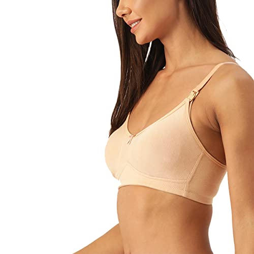 Image of Inner Sense Organic Cotton Bamboo Nursing Bra for Women I Feeding Bra with Wirefree Design and Removable Pads I Adjustable Straps Maternity Wear with Hook and Eye