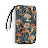 Hochwertige Materialien – Hergestellt aus hochwertigem Leder, PU und Canvas bietet es ein glattes, kratzfestes und langlebiges Design Multifunktionale Aufbewahrung – Mehrere Kartenfächer, ein Geldscheinfach und eine Reißverschlusstasche ermöglichen d...