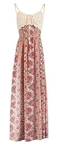 Hailys Damen Viskose Maxi Träger-Kleid Ka44ja HF-1708104 Beige Diverse S