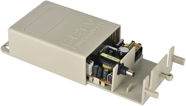 EVERSECU Waterproof IP67 110V AC to DC12V 1A Switching Power Adapter, Voltage Converter Transformer, CCTV Power Supply Output Outdoor Charger Cord for Security Camera, Led Strip Lights