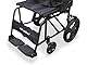 WELLCORE Faltbarer Transfer-Rollstuhl, Stahlrahmen, leicht und kompakt, solide Räder, Handgriffbremsen, klappbare Rückenlehne, Sitzbreite 46 cm, bis zu 100 kg