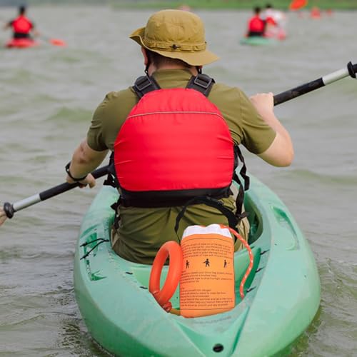 Wasserrettungsausrüstung,15m Robustes Reflektierendes Wurfseil - Hochsichtbare Wurffähige Schwimmhilfe Für Outdoor Abenteuer, Wassersport Und Kajaktouren