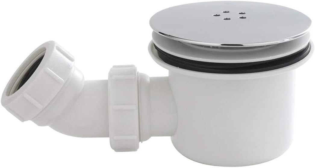 VeeBath Essentials 90mm Fast Flow Easy Clean Tray Waste Trap Shower Enclosure