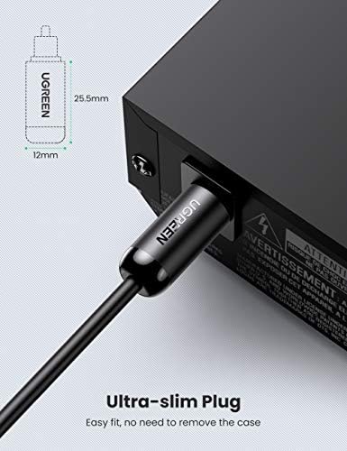 UGREEN Optical Cable Digital Toslink Audio Lead S/PDIF Fibre Optical for Soundbar to TV Compatible with PS4 Pro, Sky Q Box, Xbox One, DVD CD Player, Home Theater, Hi-Fi System, AV Receiver,Speaker(1M)