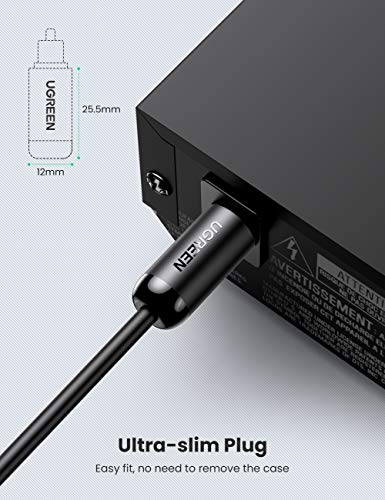 UGREEN Cabo óptico de áudio Toslink Cabo Adaptador de Áudio Óptico Macho para Macho Compatível com P