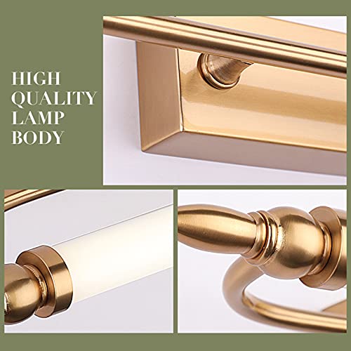 Luz frontal de espejo para maquillaje con iluminación LED dorada de 55/65/75 cm 3