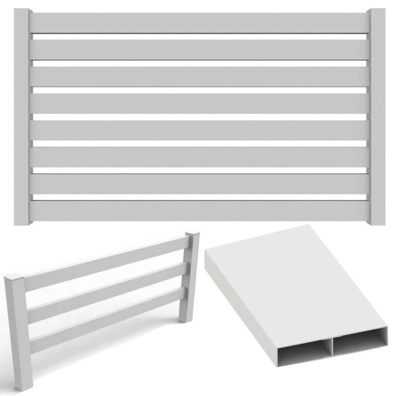 Listone doga AluMIA100 in Alluminio spessore 20mm profili per recinzioni frangivento staccionate (Bianco, 10x180cm)