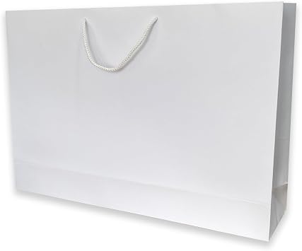 10 Adet L ks Karton  anta, Ka t Po et, Beyaz Desenli, 55x37x12 cm