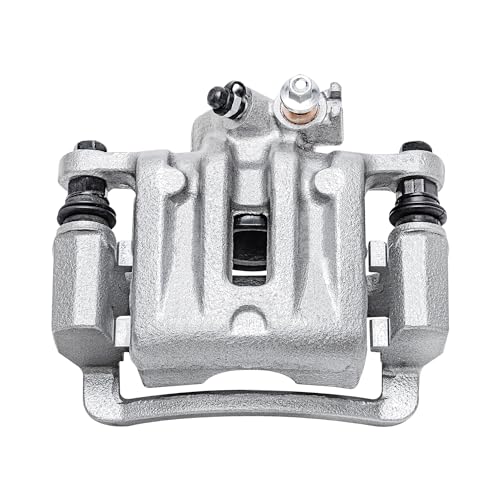 Image of Detroit Axle - Rear Left Brake Caliper for Chevrolet Equinox Captiva Sport | GMC Terrain Saturn Vue Pontiac Torrent Driver Side Brake Caliper w /Bracket Replacement
