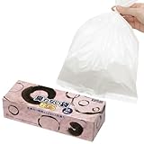 臭わない袋 BOS (ボス) LL 60枚 おむつ 防臭 消臭 介護 ゴミ 大人 トイレⅡ 排泄 うんち 白 【絵柄：墨の波紋】