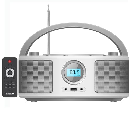 Amazon.co.jp: ポータブルステレオCDプレーヤーラジカセ、FMラジオ