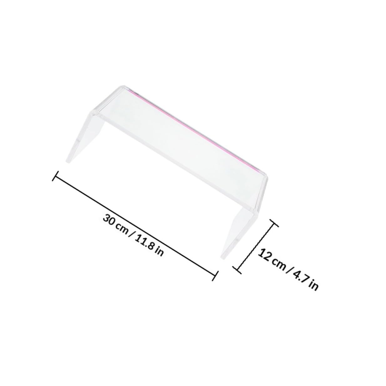 Cuscinetto Manicure in Acrilico Bianco, Poggiamano Spesso per Unghie | Supporto per Polso, Uso Domestico e Manicure, Pratica Forma Cuscino, Finitura Trasparente