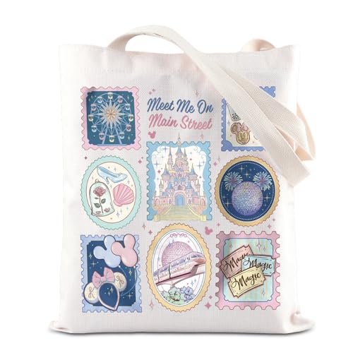 FOTAP Fairytale Fans Gift Meet Me On Main Street Inspire - Bolsa de mano con diseño de ratón, helado, aperitivos, amante, regalo mágico para fanáticos, Main Street Tuk