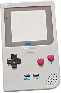 Narwhalss ゲームボーイポケット用 交換カバーセット DIY 交換シェル 着せ替えケース 修理/改造パーツキット 鏡面／ボタン／導電ゴム／ネジ／防塵カバー／バッテリーカバー付 (グレー)