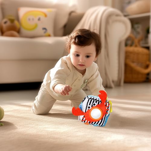 Animales de peluche cubo sensorial para regalo de primer cumpleaños 2