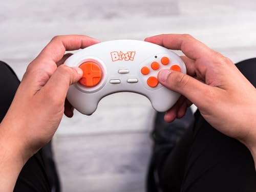Bandai Namco Flashback Blast! with 8 games, HDMI dongle, and wireless controller for retro gamers.