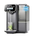 Hydrofast Cold Water Reverse Osmosis Water Filter Countertop, Remineralization & pH Balance UV 6 Stage RO Filtration System, Portable Water Purifier, 3:1 Pure to Drain, No Installation, C100