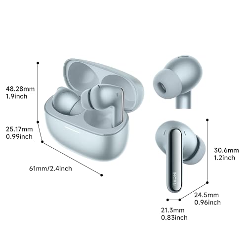 Image of XIAOMI REDMI Buds 8 Pro-us (Blue) True Wireless Earbuds, 55dB Ultra-Wide ANC, Hi-Res Audio Wireless, Dolby Audio, 33H Playback, IP54 Water Resistant