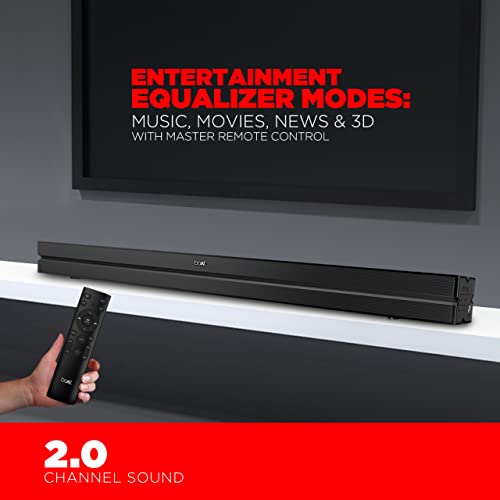 Image of boAt AAVANTE Bar 1300 60W 2.0 Channel Bluetooth Soundbar Signature Sound, Multiple Connectivity Modes, Entertainment Modes, Premium Finish and Bluetooth V5.0(Premium Black)