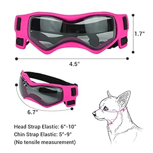 Dog goggles small breed dog sunglasses small breed dog eye sun light protection uv protection goggles for dog with adjustable straps small pink   cucciolini doodles