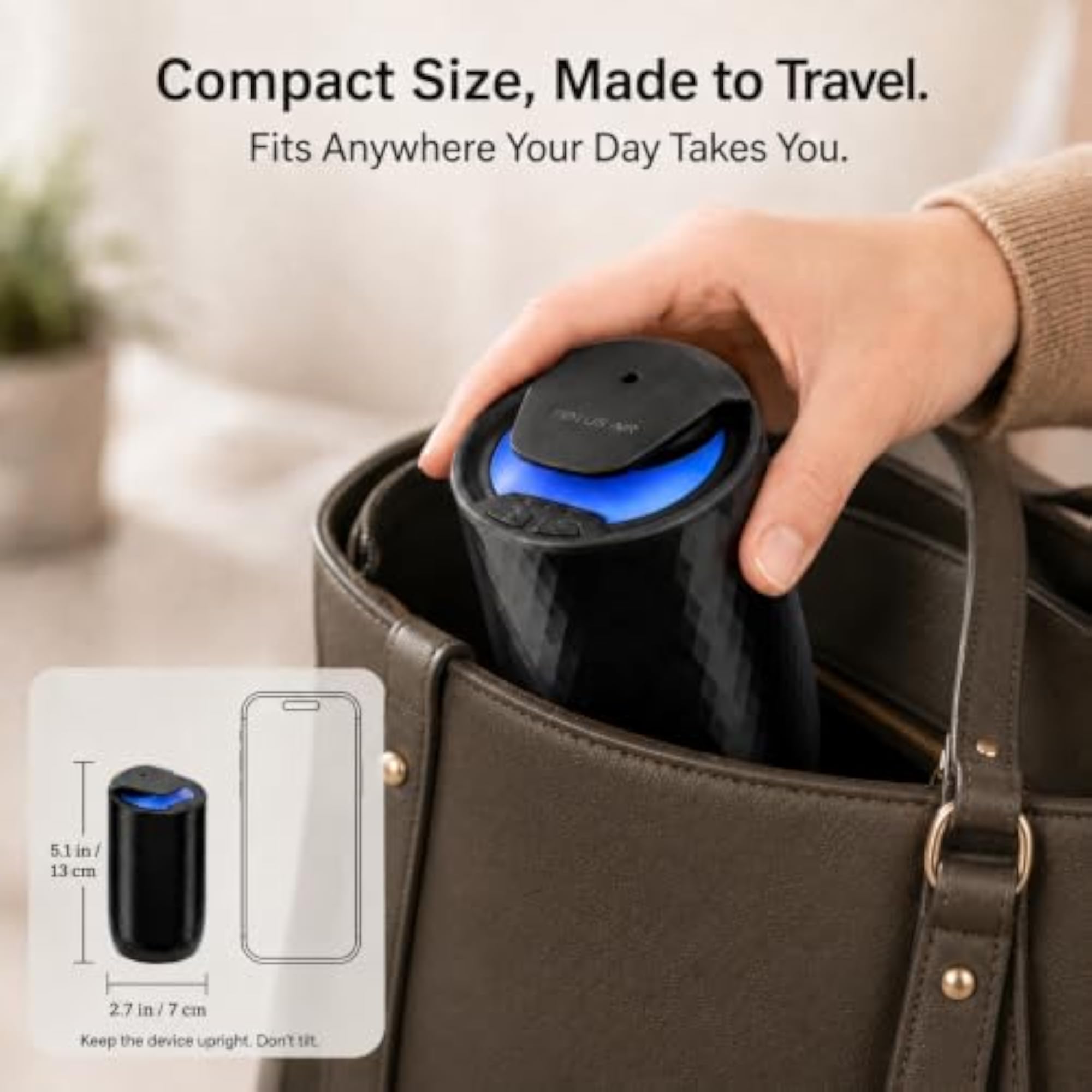 Waterless Essential Oil Diffuser, Portable Aromatherapy