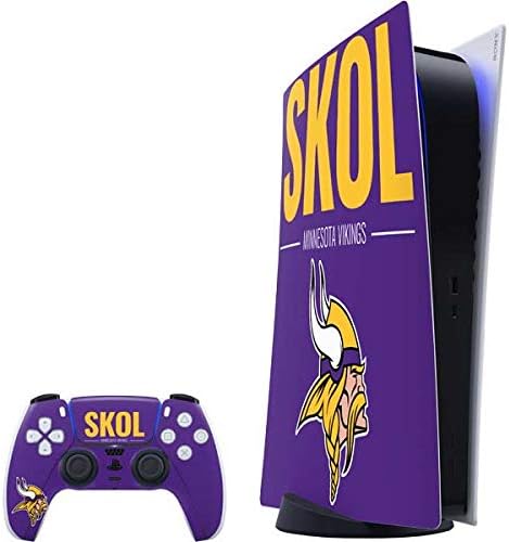 Skinit Decal Gaming Skin Compatible with PS5 Digital Edition Bundle - Officially Licensed NFL Minnesota Vikings Design