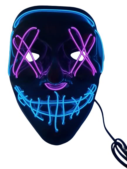 Image of LED Light Up Mask for Halloween, Neon, and Bachelor Party Decoration