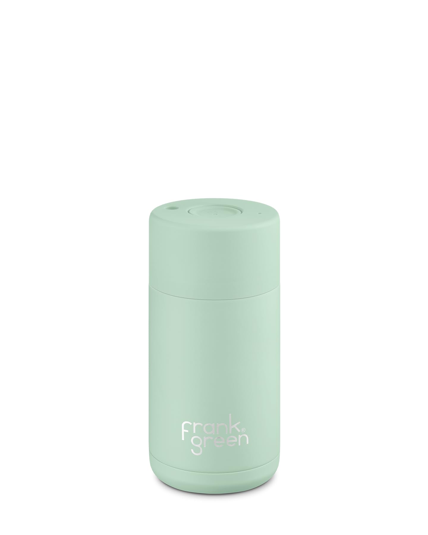 frank green Insulated Travel Mug for Cold Or Hot Drinks, 355ml/12oz Reusable Coffee Cup with Push-Button Lid, Ceramic Lined