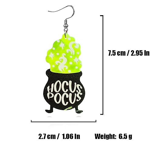 Spooky Ghost Pumpkin Earrings Halloween Cherry Earrings Funny Acrylic Candy Corn Earrings Cute Orange Pumpkin Spooky Ghost Skull Cat Spider Butterfly Dangle Earrings for Women Halloween Costume Decorations Accessories4