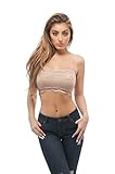 Hollywood Star Fashion Lace Bandeau Tube Crop Top