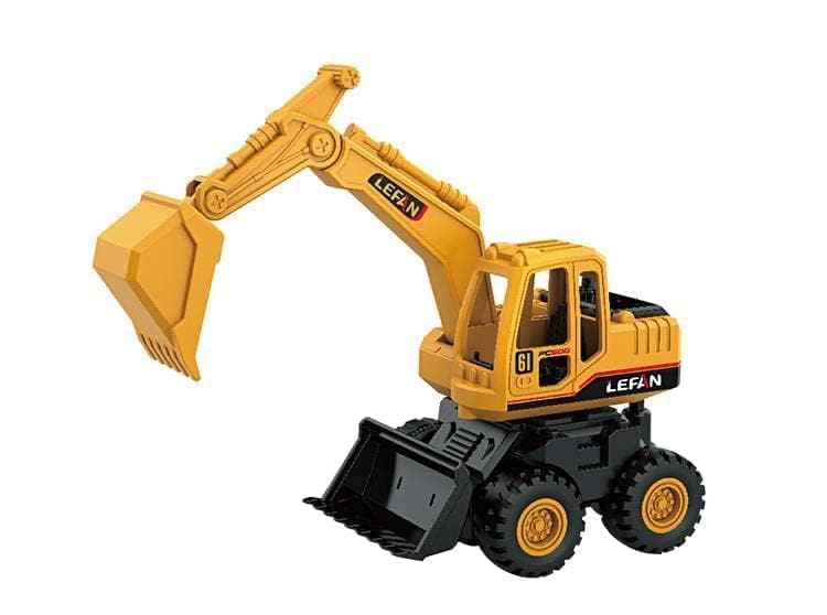 Image of Unbreakable Construction Vehicles for Kids Pretend Play Toy Trucks Bulldozer Play Set Building Vehicles Set for Kids 3-14 Years Excavator (168-61C) - Multicolor