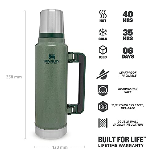 Stanley Classic Vacuum Bottle 1.4L (Hammertone Green) #TOP3