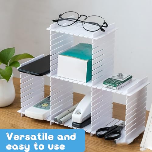 24 Schubladenteiler Verstellbar,Schubladentrenner Verstellbare Schubladeneinsatz Küche Schubladeneinteiler für Schubladen Organizer Küche Büro Bad Unterwäsche Socken Drawer Organizer Dividers,32x7cm