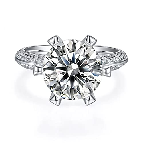 Scintillantes alliances pour femmes moissanite 5 carats pour bijoux de fiançailles