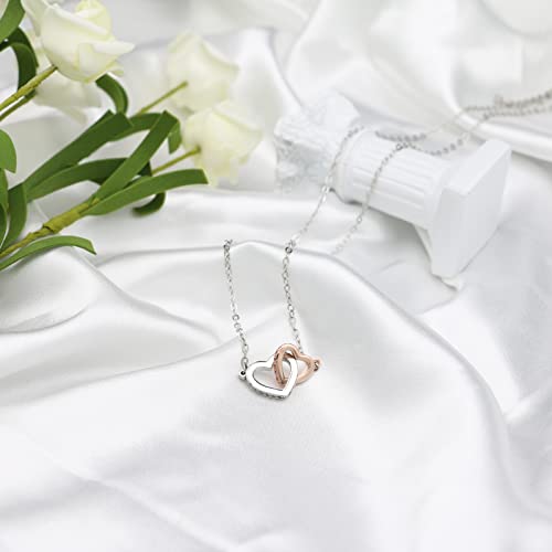 Mother Daughter Bracelets And Necklace,Heart Jewelry For Women, Daughter Necklace And Bracelets From Mom/Dad,Mothers Day Gifts From Daughter Unique, Graduation And Birthday Gift For Girls #TOP6