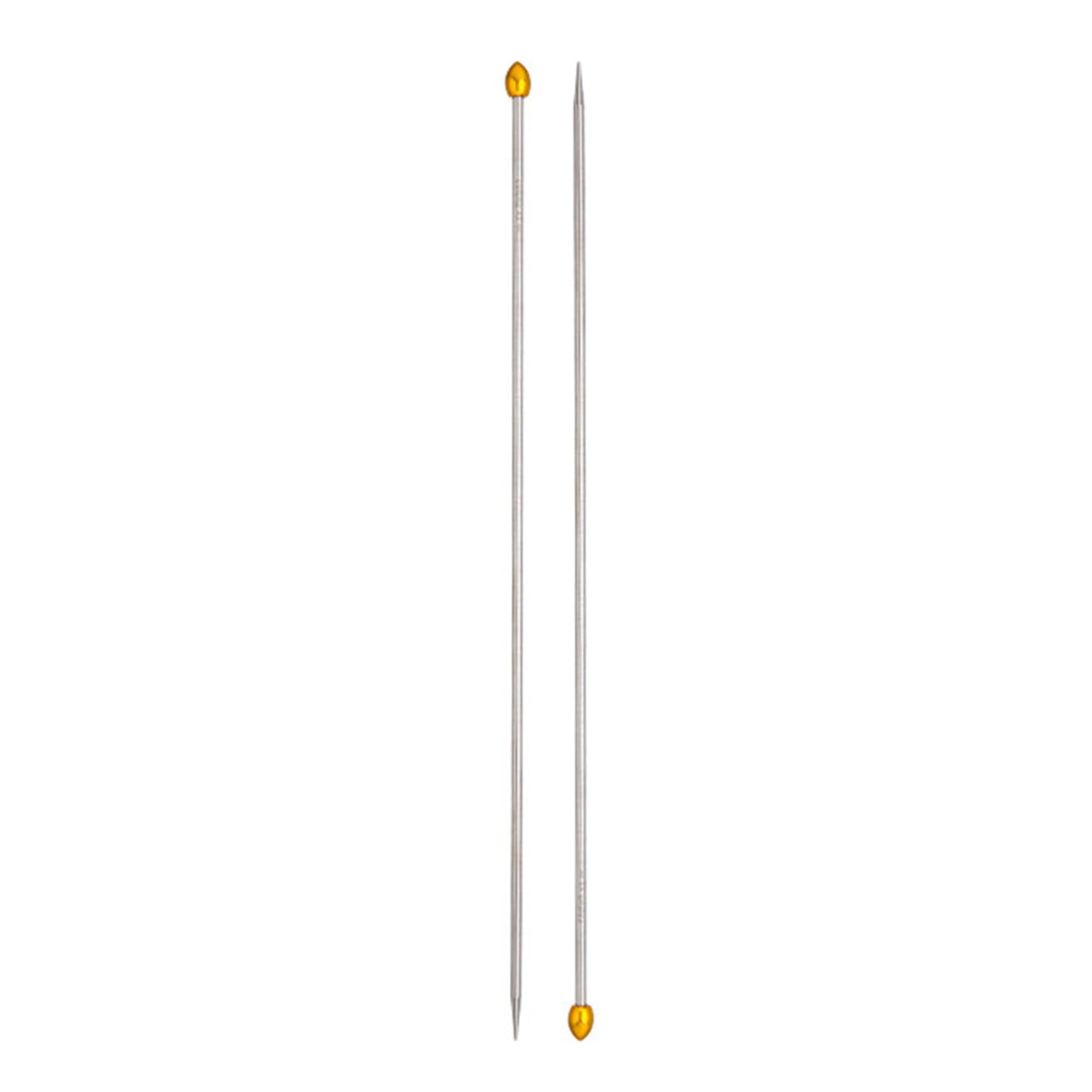 Tsophreniq 5Pcs Stainless Steel Double Pointed Knitting Needle with 2 Straight Single Pointed Knitting Needle for Beginner Crafting Weaving