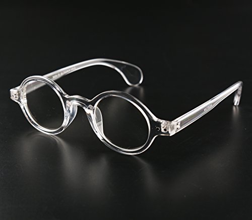 Beison Small Round Eyeglasses Plain Glasses Frame Clear Lens 42Mm (Clear, Clear) #TOP1