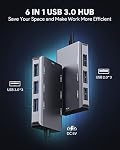 USB Hub 3.0,Vilcome 6-Port USB Hub (3 USB 3.0 Ports and 3 USB 2.0 Port),Ultra Slim USB Data Hub for MacBook Pro,iMac, Surface Pro, Wii U, XPS, Notebook PC, Mobile HDD,USB Flash Drives and More
