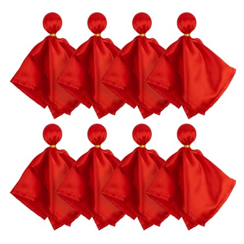 TopTie 8PCS Football Referee Penalty Flag Yellow and Red Challenge Flags Sports Tossing Flags for Party Accessory-Red