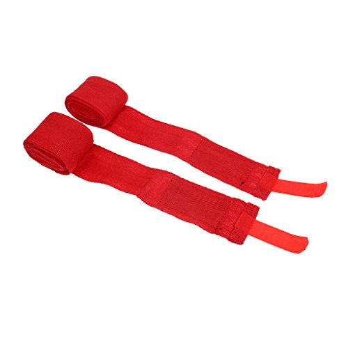 gazechimp 1 Par Kickboxing Box Tape Pulso Mão Protetor Punho Luvas De Perfuração - Vermelho