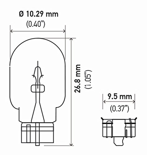 Hella 2821SB Bulb 2821 12V 3W W2.1X9.5D T3.25 E1 Sb miniatura 3