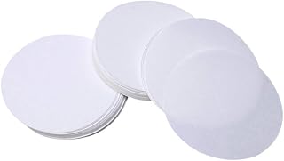 TEHAUX 100 Pcs Paper Funnel Filter Paper in Chemistry Lab Science 125 125mm 12 5 12 5cm Mm Cm Buchner Synthetic Chemistry Lab Filter P5 Middle Stream White