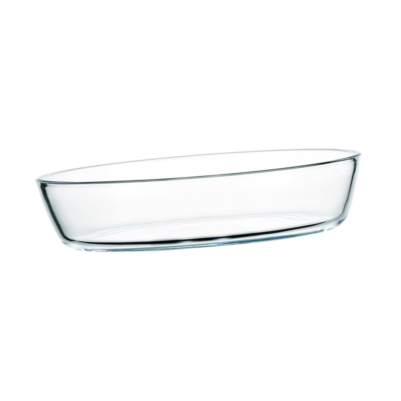 MAGICLULU Ovaler Haushaltsteller aus Glas Mikrowellengeeignet und Ofenfest 2400ml Fassungsvermögen Leicht zu Reinigen als Salatteller oder Steakplatte