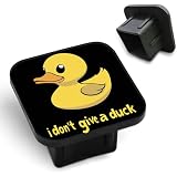 Funny Duck Trailer Hitch Cover I Don't Give a Duck Square 2 Inch Receiver Tube Plug Cover Compatible with Most Models Hitch Receivers Plug Fits Most Cars