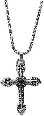 Gothic Style Mens and Womens Cross Personalized Fashion Punk Necklace, Metallic Temperament, Party Gift
