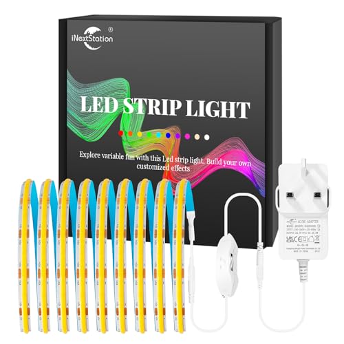 iNextStation 10M COB LED Strip Lights, 24V Warm White 3000K LED Tape Lights with Plug - Image 3