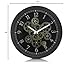 CLXEAST 15 Inch Real Moving Gear Wall Clock, Vintage Industrial Steampunk Metal Wall Clocks for Living Room Decor,Kitchen, Home Office,House Warming Gifts New Home