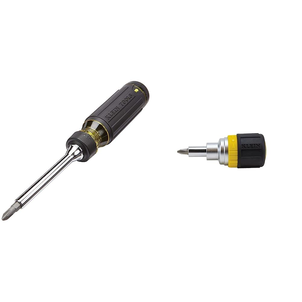 Klein Tools 15-in-1 Ratcheting Screwdriver Set with 6-in-1 Stubby