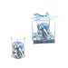 Lunaura Baby Keepsake - Set of 12"Boy" Baby Bottle Glass Votive Candle Set Favors - Blue