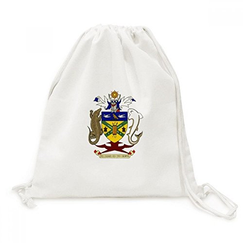 Sac cordon Îles Salomon en toile avec emblème national culturel imprimé